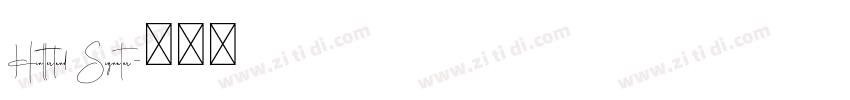 Hintterland Signatur字体转换